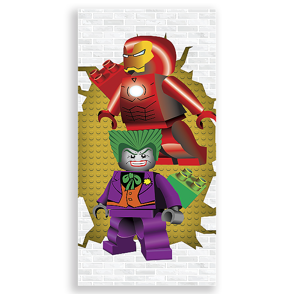 Capa Faixa Lateral Sublimado - Lego Herois