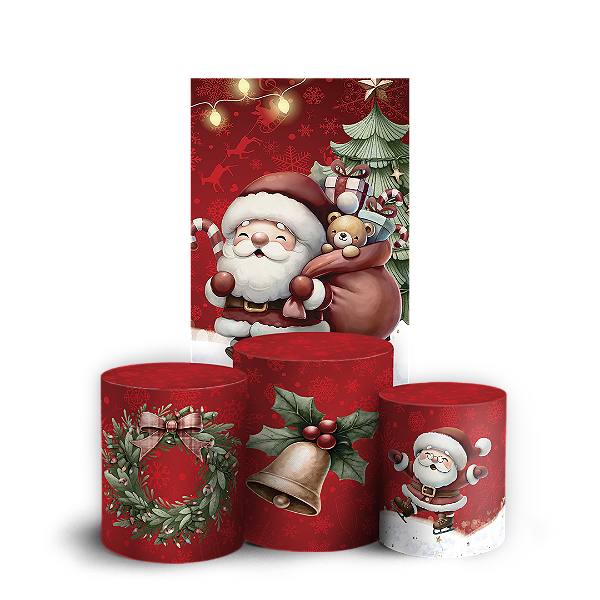 Capas Faixa Lateral e Trio Cilindro Sublimado Vest Facil - Natal