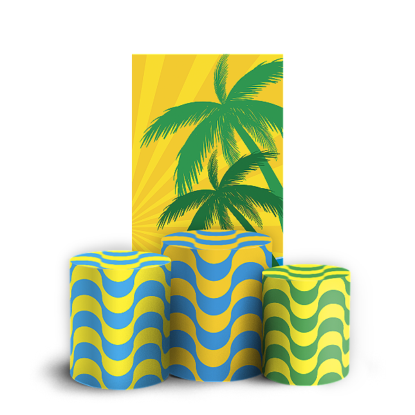 Capas Faixa Lateral e Trio Cilindro Sublimado Vest Facil - Carnaval