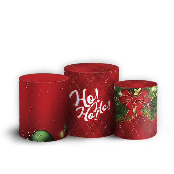 Capas Trio Cilindro Sublimado Vest Facil - Natal