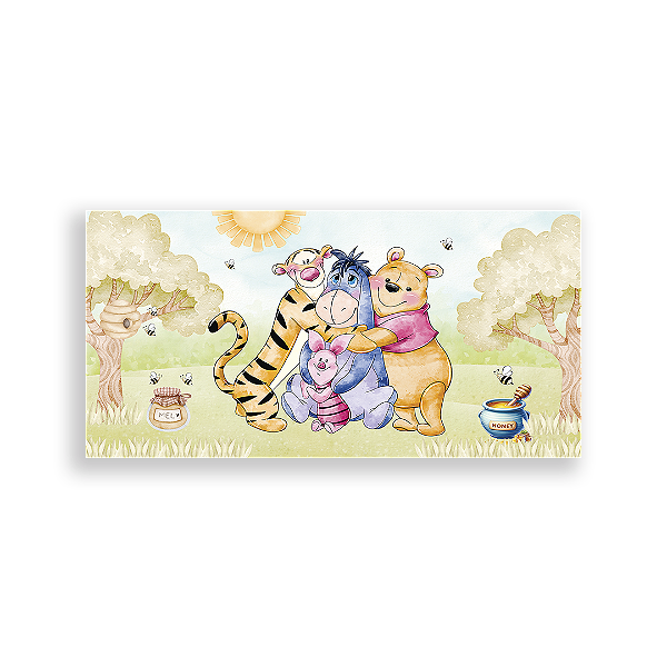 Capa Painel Retangular Sublimado - Ursinho Pooh