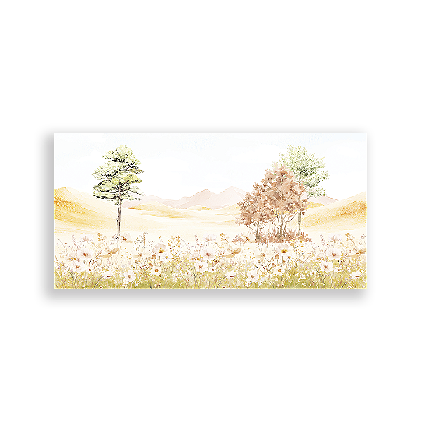 Capa Painel Retangular Sublimado - Flores