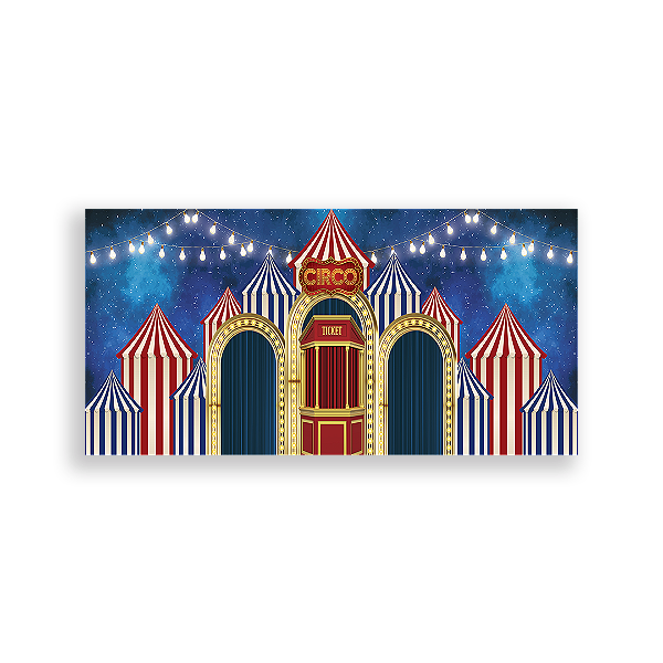 Capa Painel Retangular Sublimado - Circo