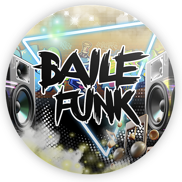 Capa Painel Redondo Sublimado - Baile Funk