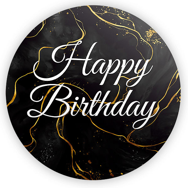 Capa Painel Redondo Sublimado - Happy Birthday