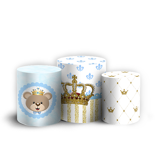 Capas Trio Cilindro Sublimado Vest Facil - Ursinho