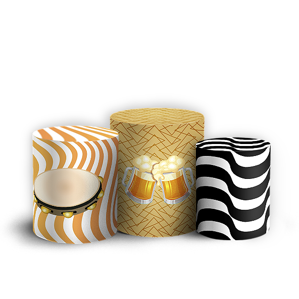 Capas Trio Cilindro Sublimado Vest Facil - Samba