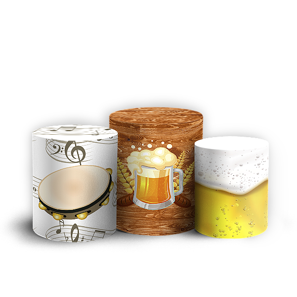 Capas Trio Cilindro Sublimado Vest Facil - Samba