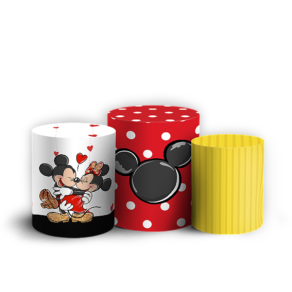 Capas Trio Cilindro Sublimado Vest Facil - Mickey E Minnie