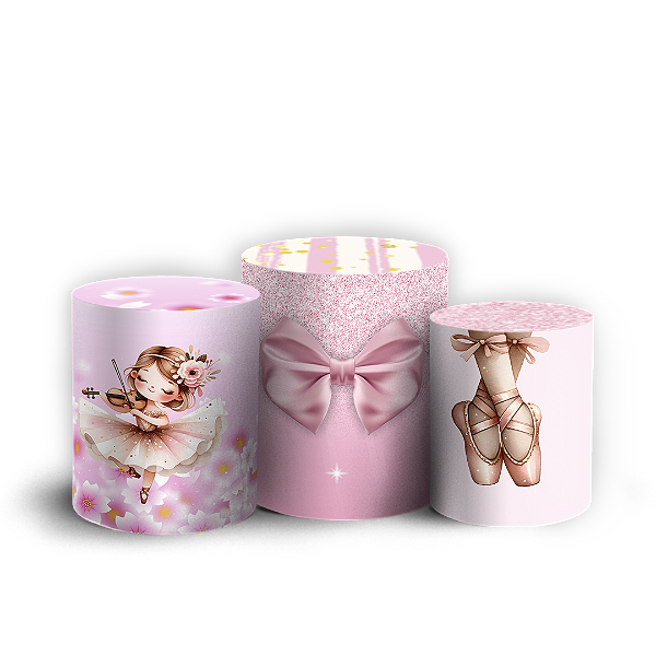 Capas Trio Cilindro Sublimado Vest Facil - Bailarina