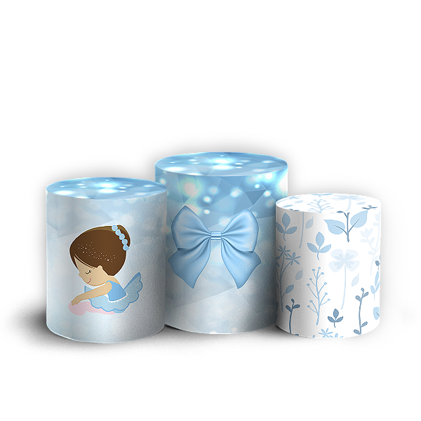 Capas Trio Cilindro Sublimado Vest Facil - Bailarina
