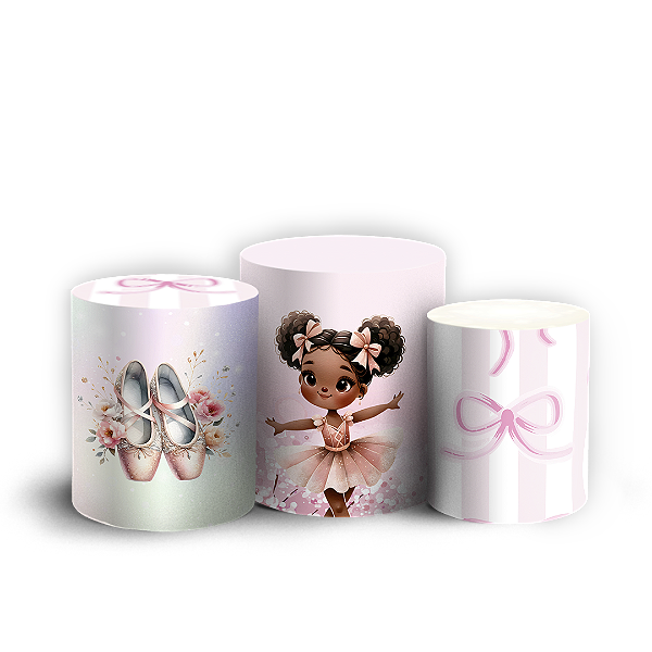 Capas Trio Cilindro Sublimado Vest Facil - Bailarina