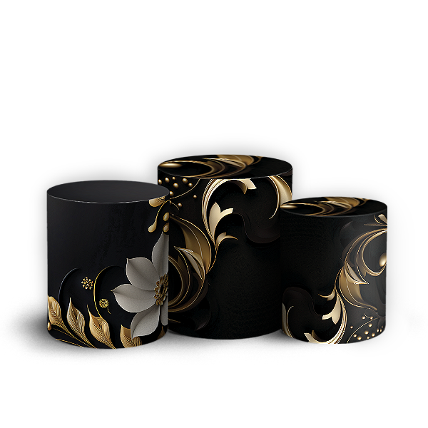 Capas Trio Cilindro Sublimado Vest Facil - Floral