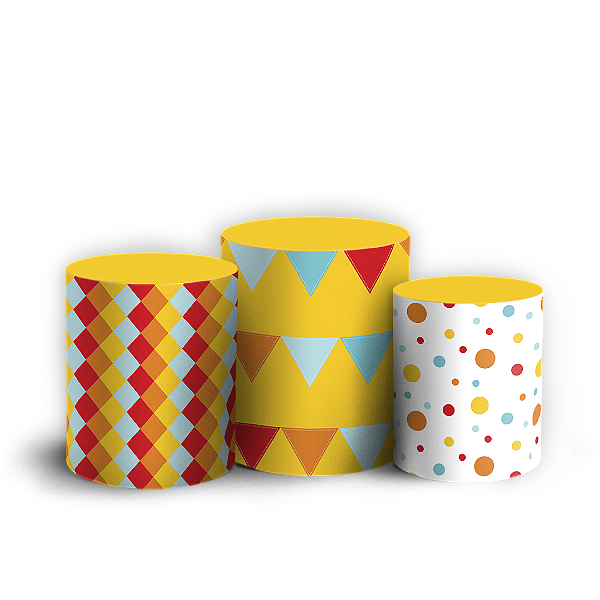 Capas Trio Cilindro Sublimado Vest Facil - Circo
