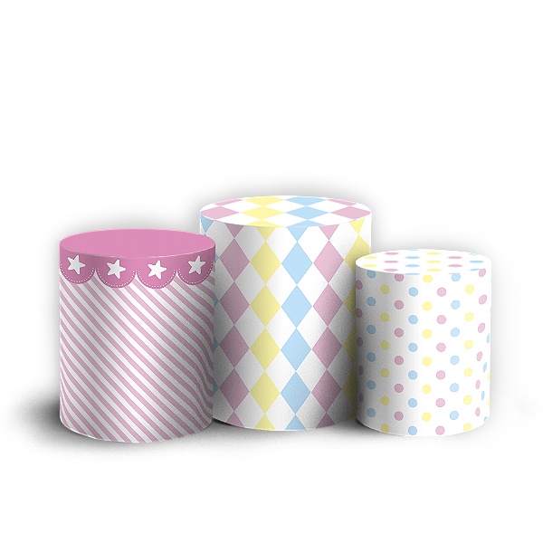 Capas Trio Cilindro Sublimado Vest Facil - Circo