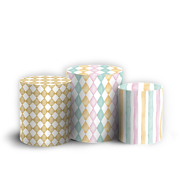 Capas Trio Cilindro Sublimado Vest Facil - Circo