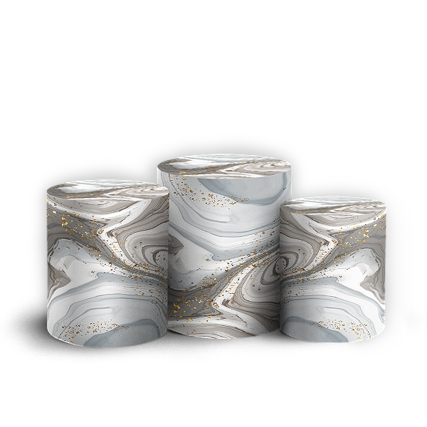 Capas Trio Cilindro Sublimado Vest Facil - Happy Birthday