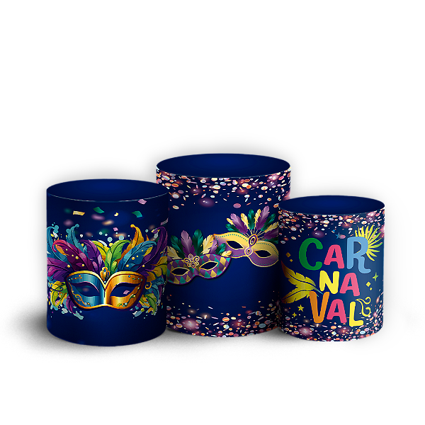 Capas Trio Cilindro Sublimado Vest Facil - Carnaval