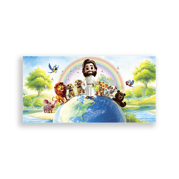 Capa Painel Retangular Sublimado - Jesus
