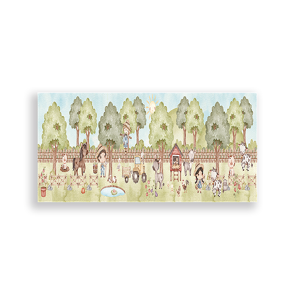 Capa Painel Retangular Sublimado - Fazendinha