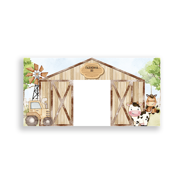 Capa Painel Retangular Sublimado - Fazendinha