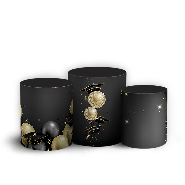 Capas Trio Cilindro Sublimado Vest Facil - Formatura