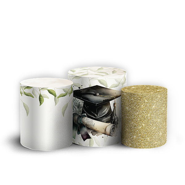 Capas Trio Cilindro Sublimado Vest Facil - Formatura