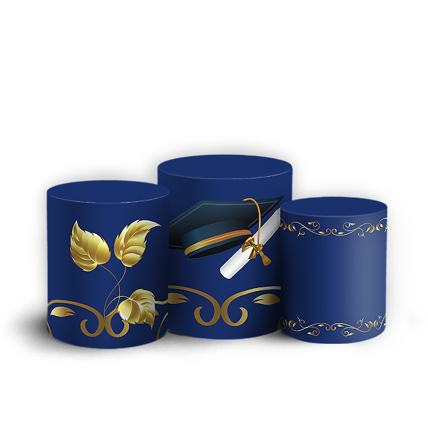Capas Trio Cilindro Sublimado Vest Facil - Formatura