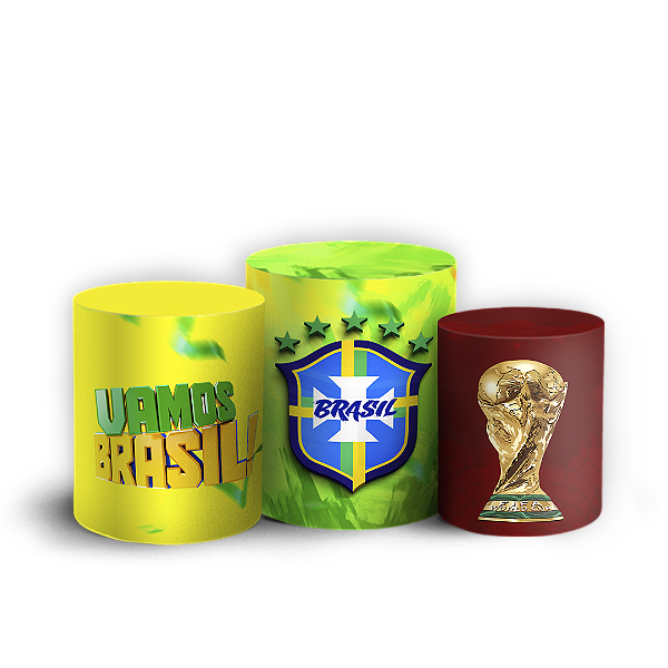 Capas Trio Cilindro Sublimado Vest Facil - Copa Brasil