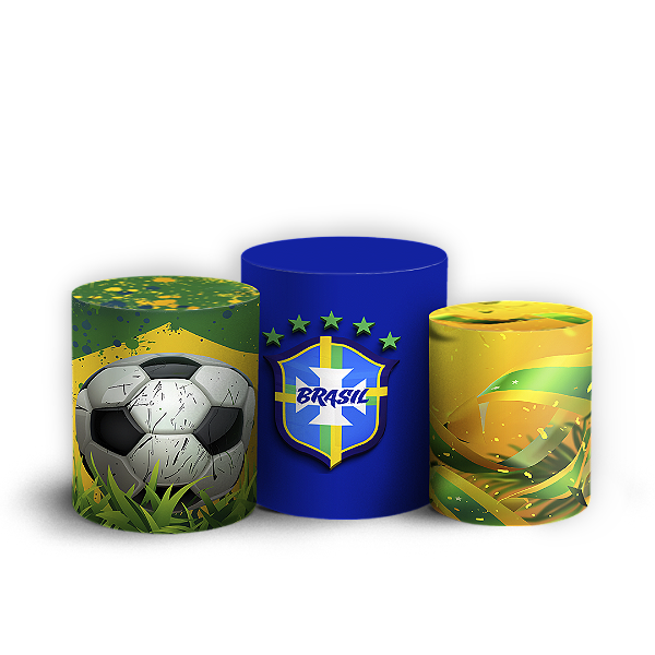 Capas Trio Cilindro Sublimado Vest Facil - Copa Brasil