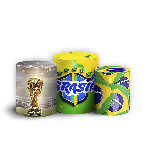 Capas Trio Cilindro Sublimado Vest Facil - Copa Brasil