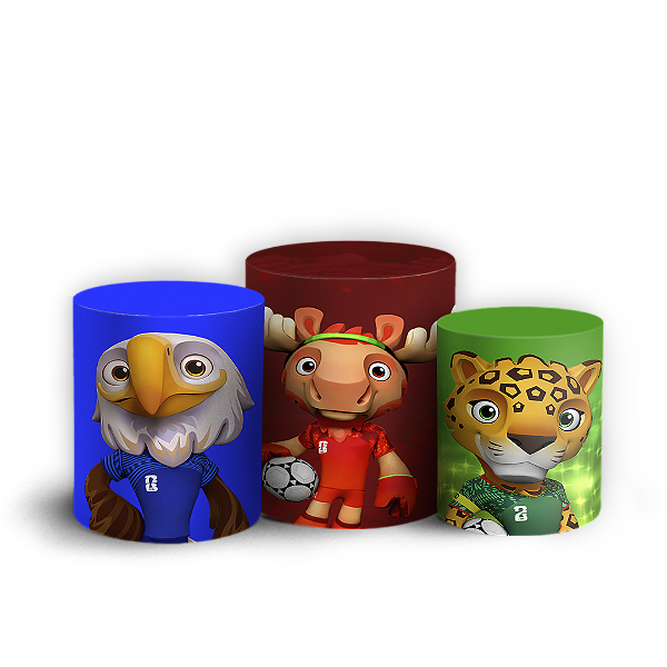 Capas Trio Cilindro Sublimado Vest Facil - Copa Brasil