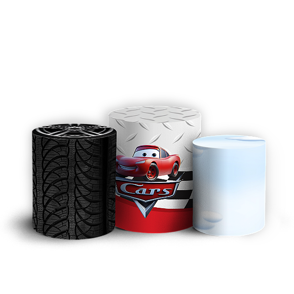 Capas Trio Cilindro Sublimado Vest Facil - Carros