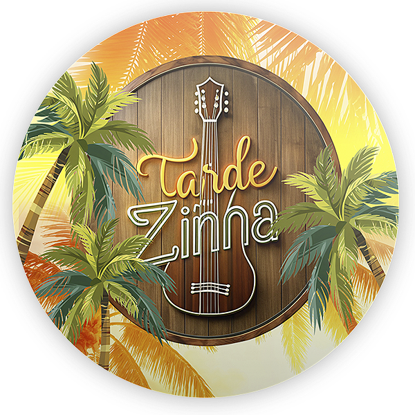 Capa Painel Redondo Sublimado - Tardezinha