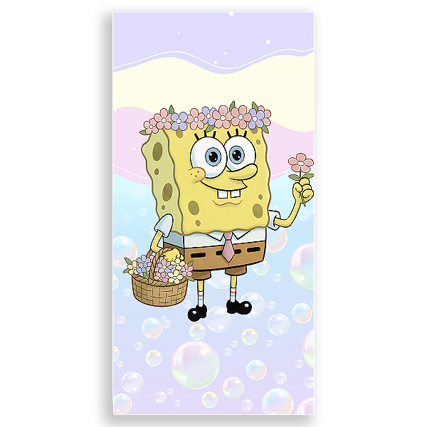 Capa Faixa Lateral Sublimado - Bob Esponja