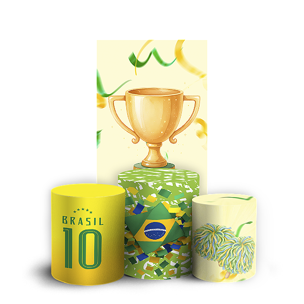 Capas Faixa Lateral e Trio Cilindro Sublimado Vest Facil - Copa Brasil Infantil
