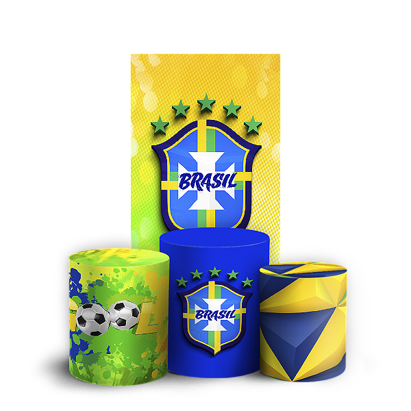 Capas Faixa Lateral e Trio Cilindro Sublimado Vest Facil - Copa Brasil