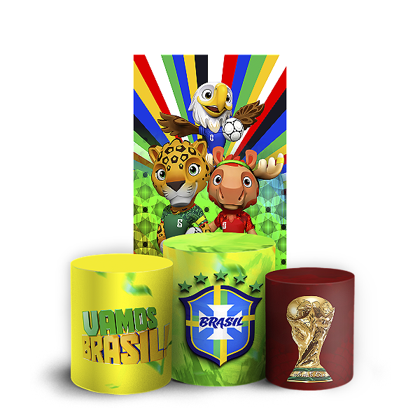 Capas Faixa Lateral e Trio Cilindro Sublimado Vest Facil - Copa Brasil
