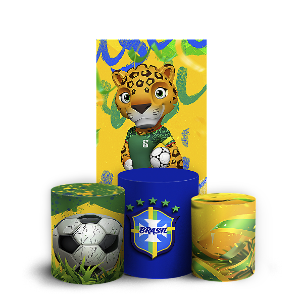 Capas Faixa Lateral e Trio Cilindro Sublimado Vest Facil - Copa Brasil