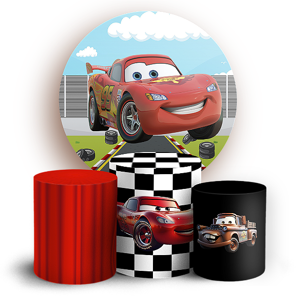 Capas Painel Redondo e Trio Cilindro Sublimado - Carros