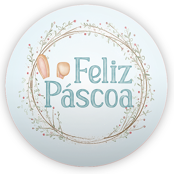 Capa Painel Redondo Sublimado - Pascoa