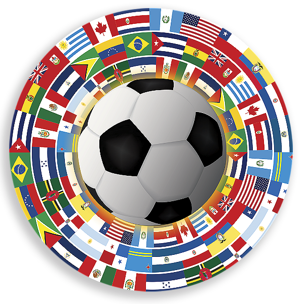 Capa Painel Redondo Sublimado - Copa do Mundo