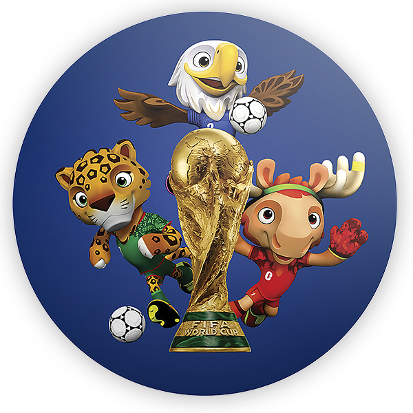 Capa Painel Redondo Sublimado - Copa Do Mundo