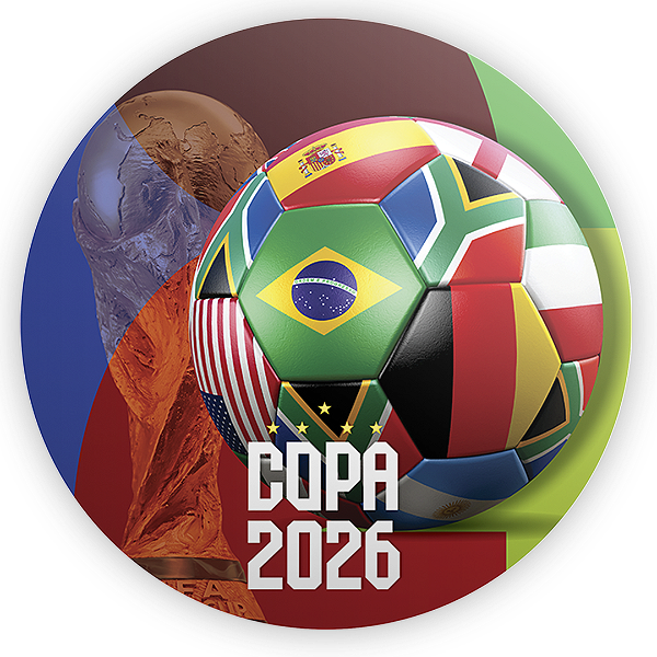 Capa Painel Redondo Sublimado - Copa Do Mundo
