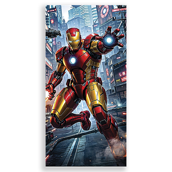 Capa Faixa Lateral Sublimado - Herois Homem De Ferro