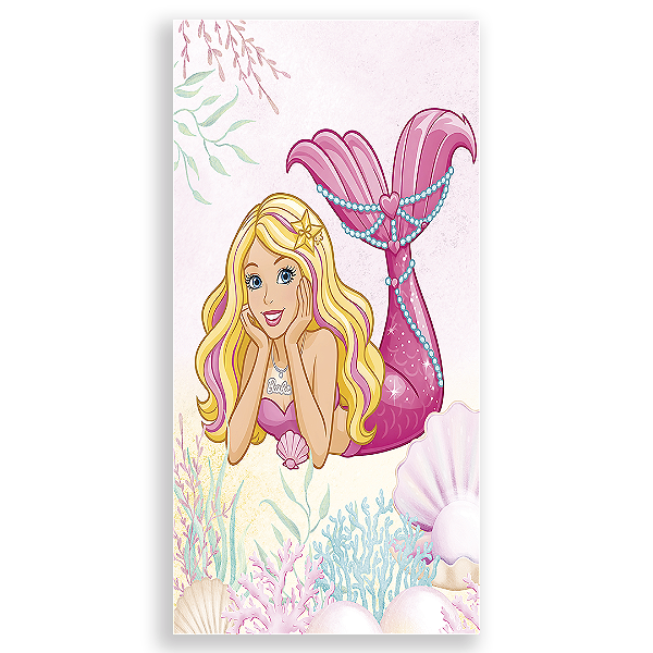 Capa Faixa Lateral Sublimado - Barbie Sereia