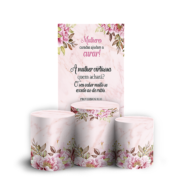 Capas Faixa Lateral e Trio Cilindro Sublimado Vest Facil - Dia Da Mulher