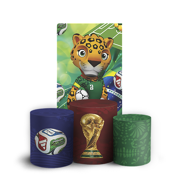 Capas Faixa Lateral e Trio Cilindro Sublimado Vest Facil - Copa Do Mundo