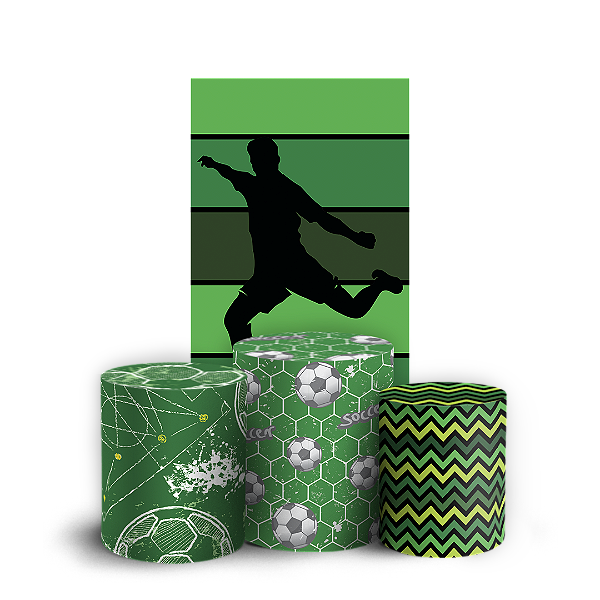 Capas Faixa Lateral e Trio Cilindro Sublimado Vest Facil - Futebol