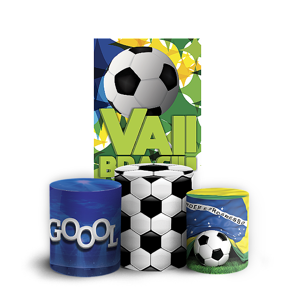 Capas Faixa Lateral e Trio Cilindro Sublimado Vest Facil - Copa Do Mundo Brasil